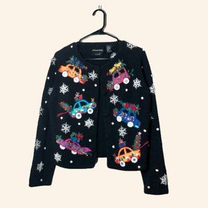 Michael Simon Vintage Christmas Car Sweater (L)